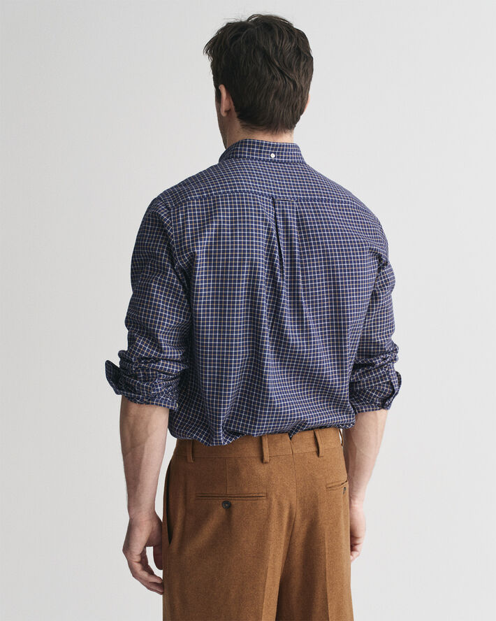 Gant REG JASPE TATTERSALL SHIRT Persian blue