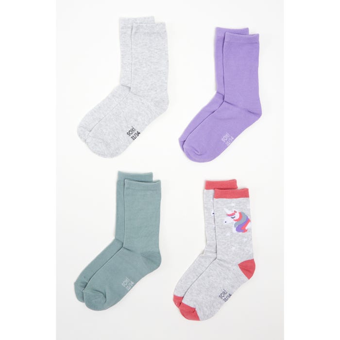 sOxi-Kids 4-pack sokken unicorn - sOxi