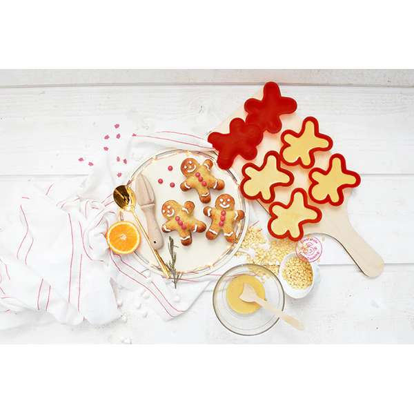 6 moules en silicone Bonhomme pain d’épices Scrapcooking