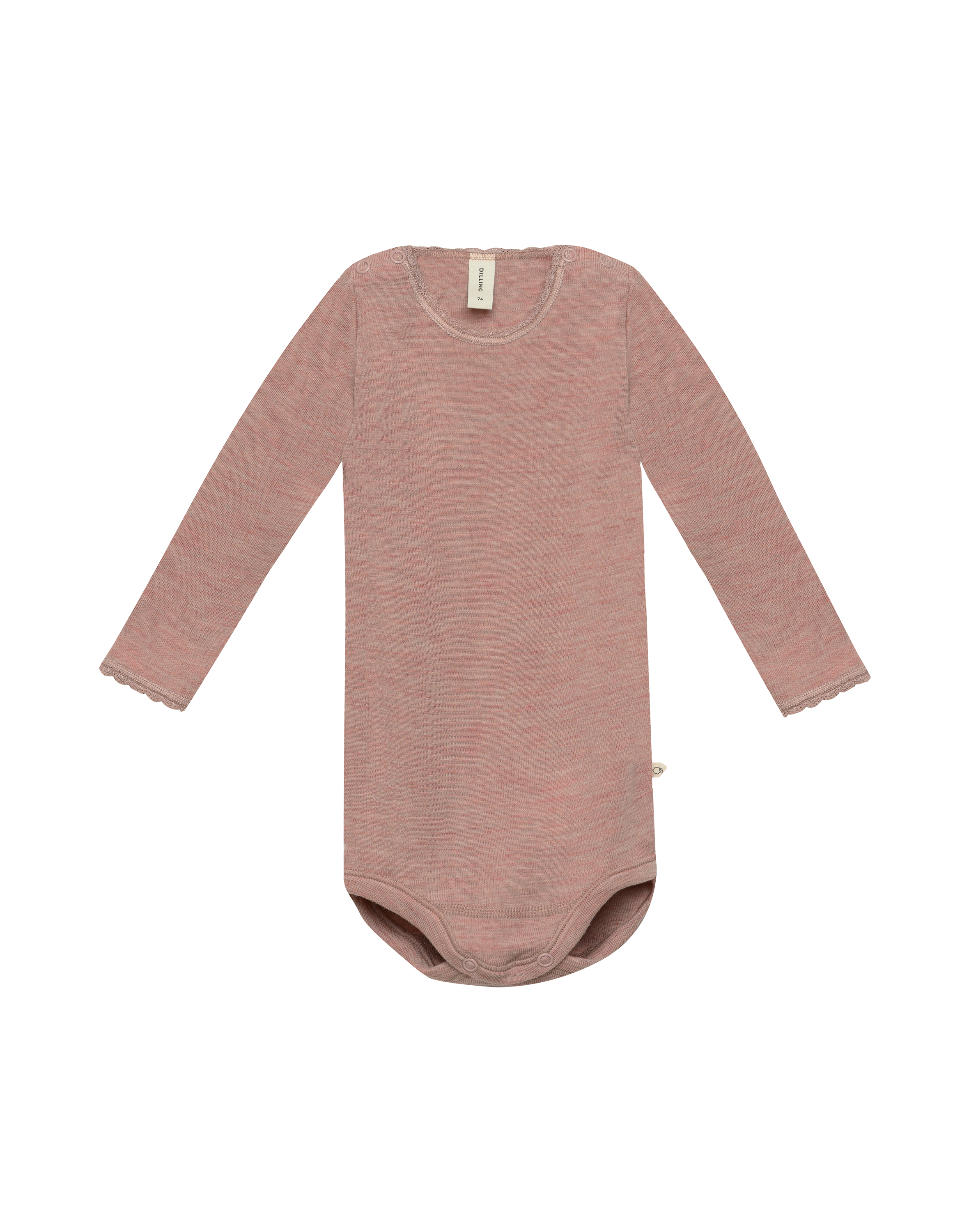 Romper met lange mouw van merinowol voor baby’s