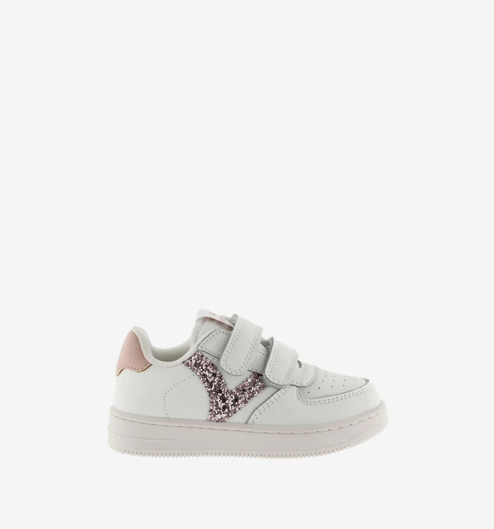 TIEMPO PIÈCES FANTAISIE Baskets glitter de sport pour fille NUDE