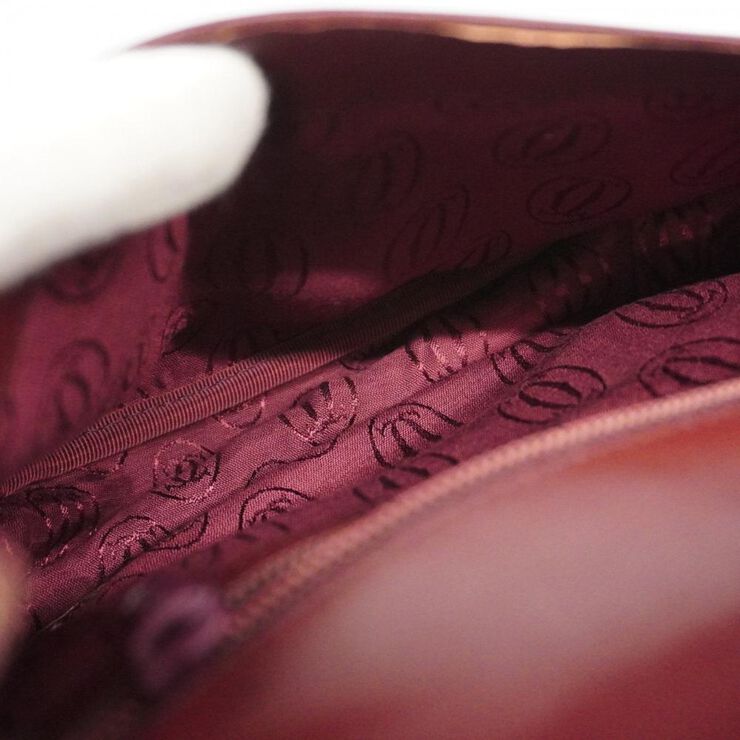 Cartier Vintage Cartier Crossbody Bag Burgundy