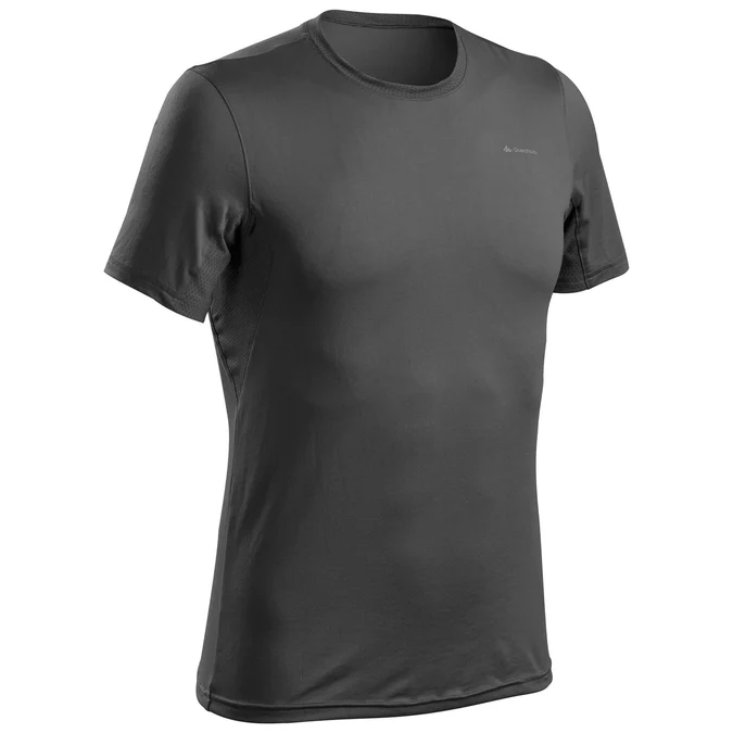Decathlon Quechua - Camiseta masculina de manga curta para caminhada Quechua em tecido sintético MH100
