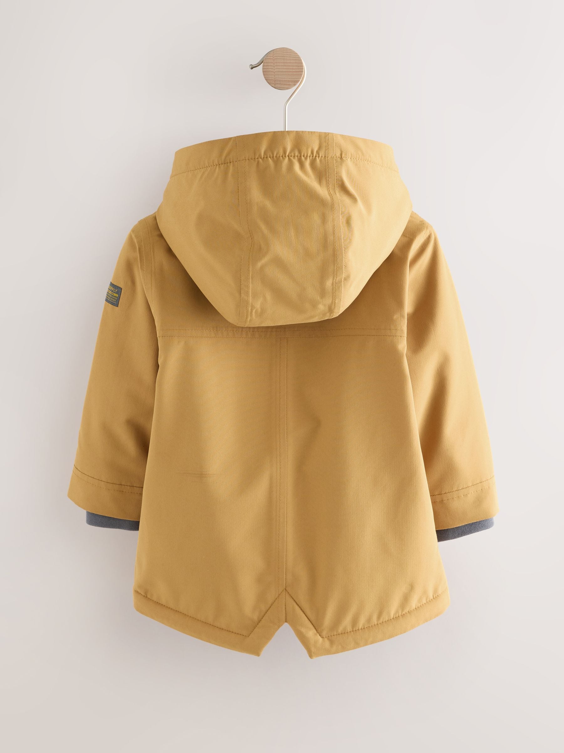 Okergeel - Waterdichte parka met borgvoering (3mnd -7jr)