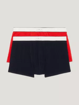 Cuecas boxer com cós elástico e logo, pacote com 2 unidades.