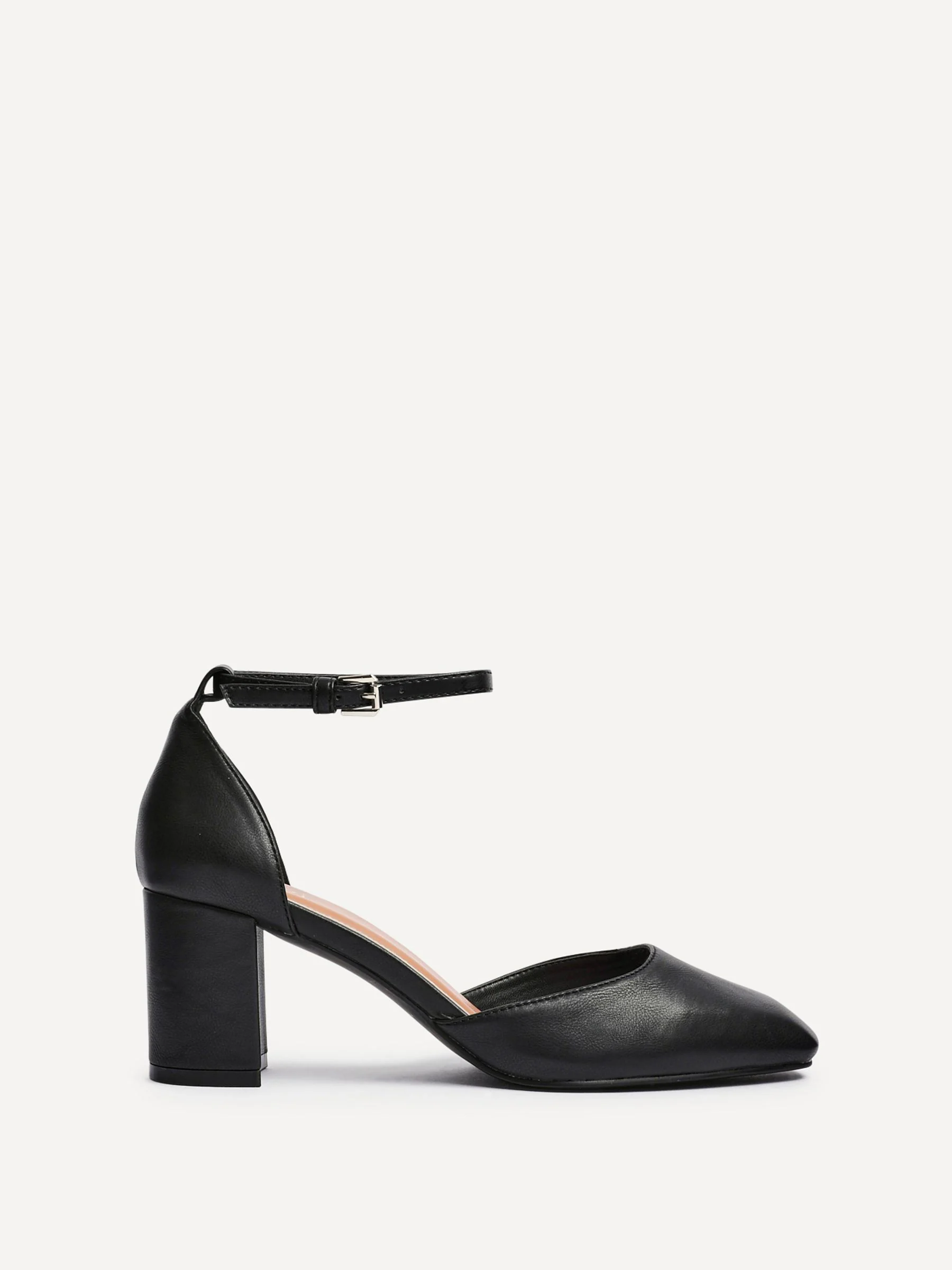 Zwart - Linzi Sydney Square Toe Court Heels