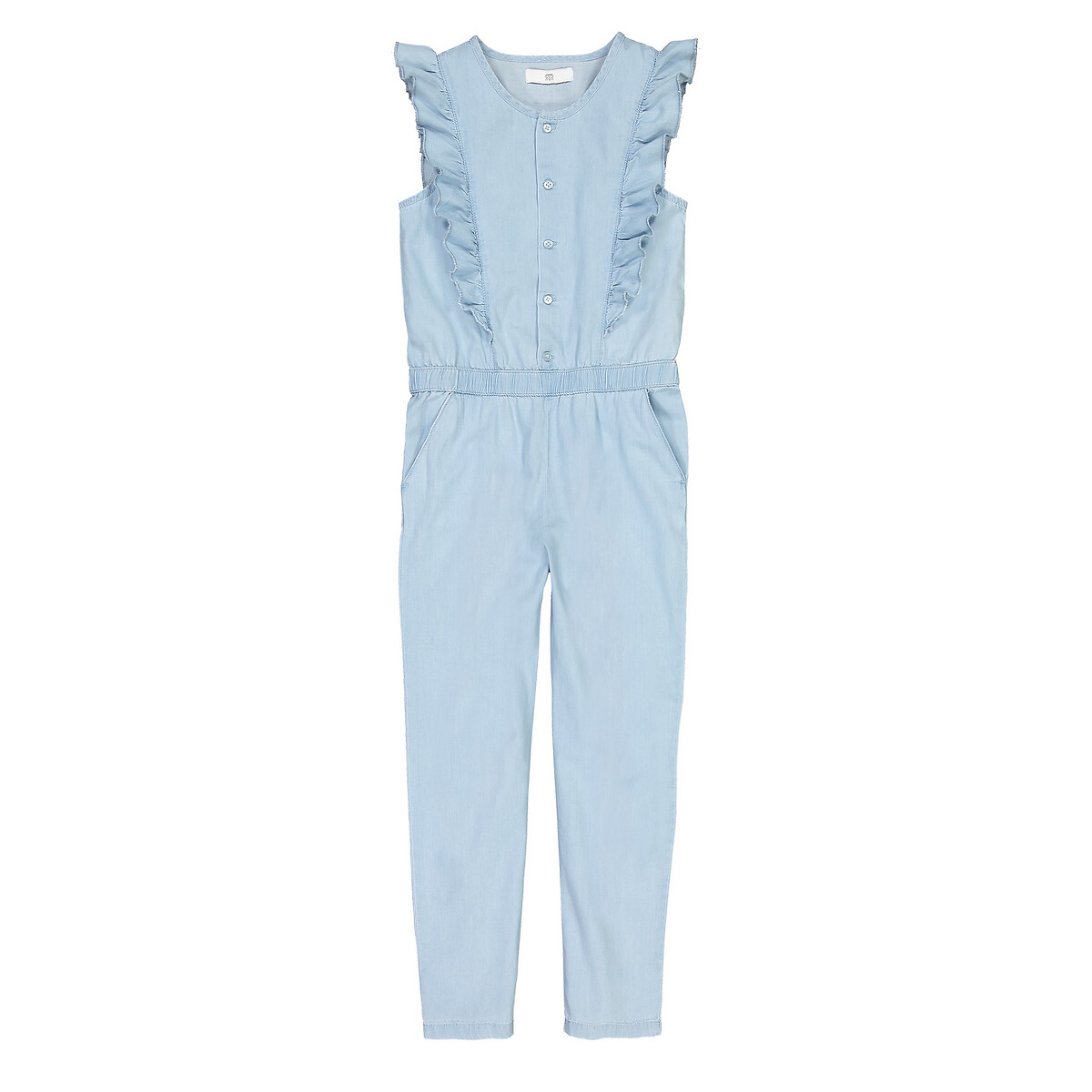COLEÇÕES LA REDOUTE<br>Macacão em jeans claro