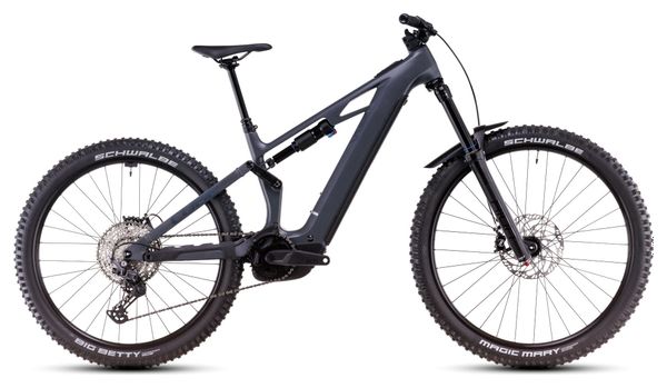 VTT Électrique Tout-Suspendu Cube Stereo Hybrid One77 HPC Race 800 Shimano Deore 12V 800 Wh 29''/27.5'' Gris Slap 2025