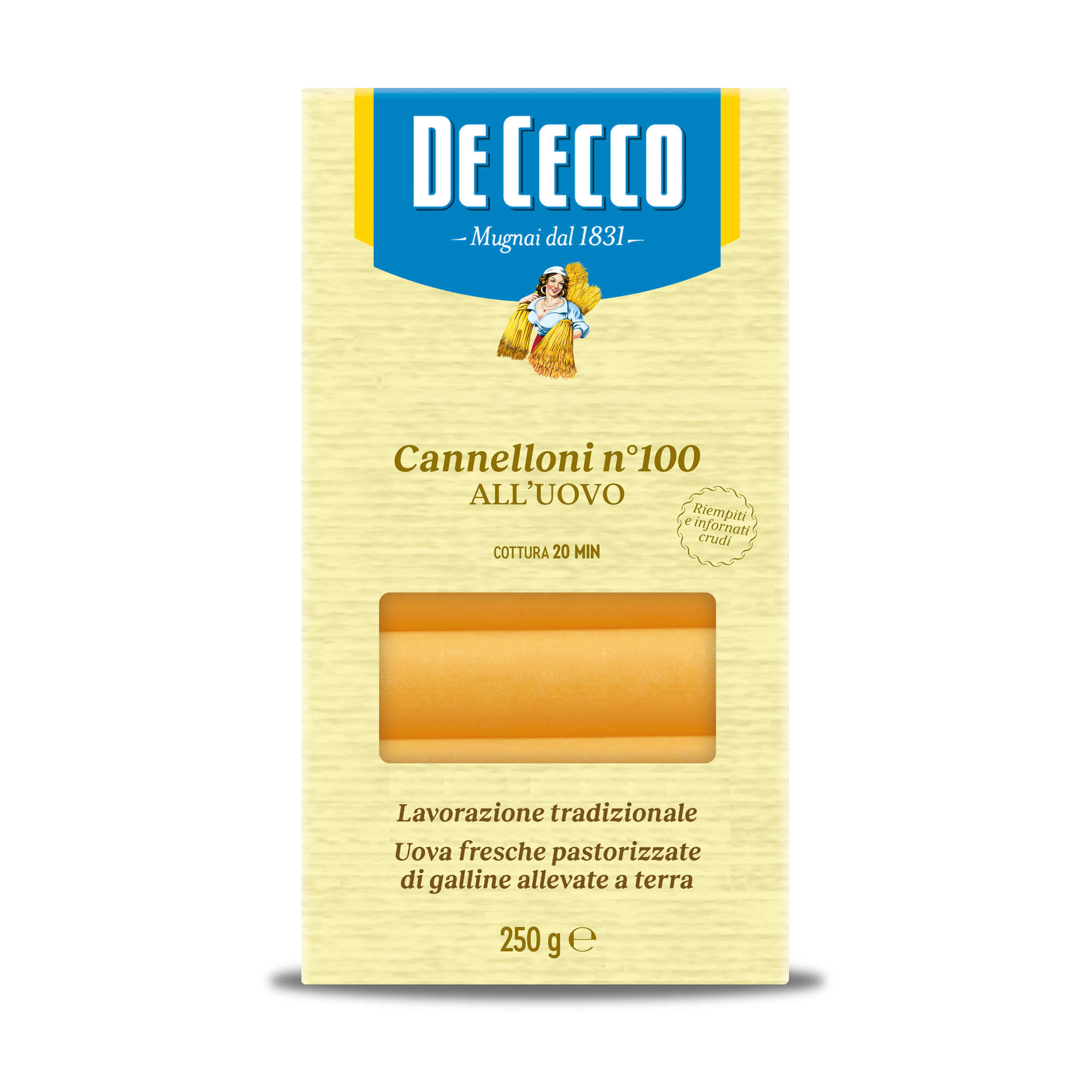 Cannelloni n°100 aux oeufs De Cecco