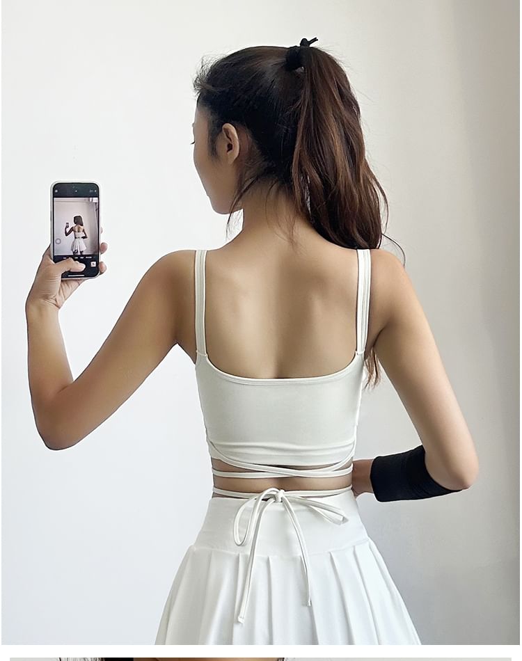 Engiko - Sport Plain Crop Camisole Top