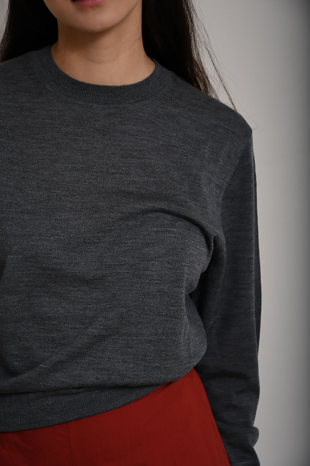 Wool knitted crew