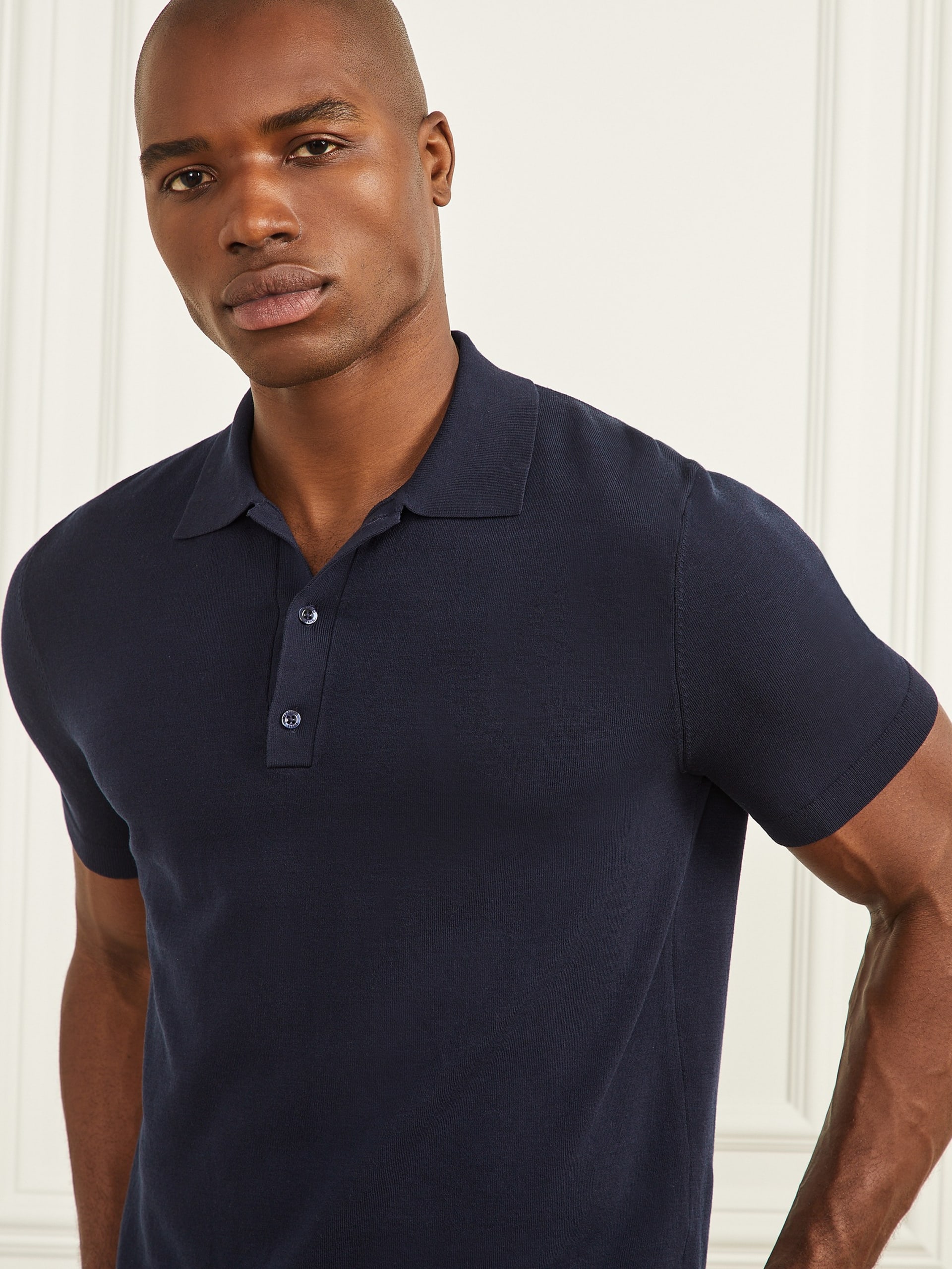 Polo de suéter de desempenho formal