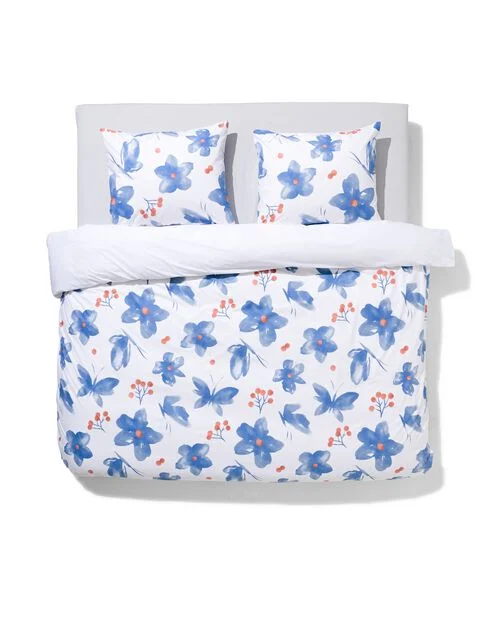 housse de couette en coton doux 200x220 papillon blanc