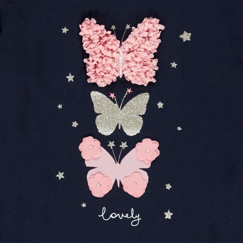 T-shirt manches longues motif fantaisie pour fille