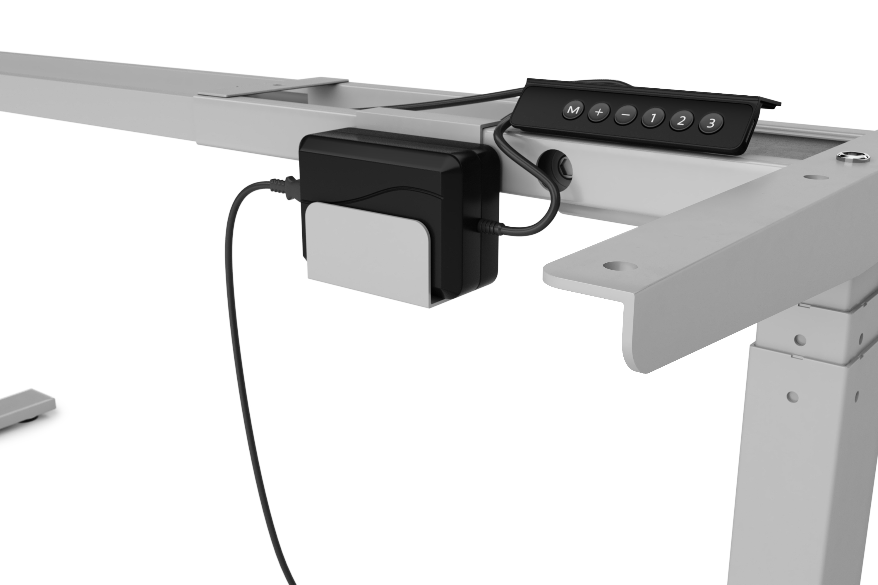 Tischgestell Stehpult elektrisch grau 160 - 180 cm