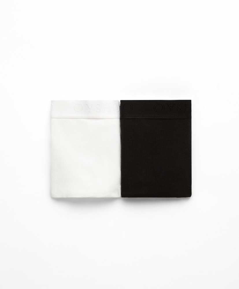 2 calcinhas tipo culote de algodão com logotipo