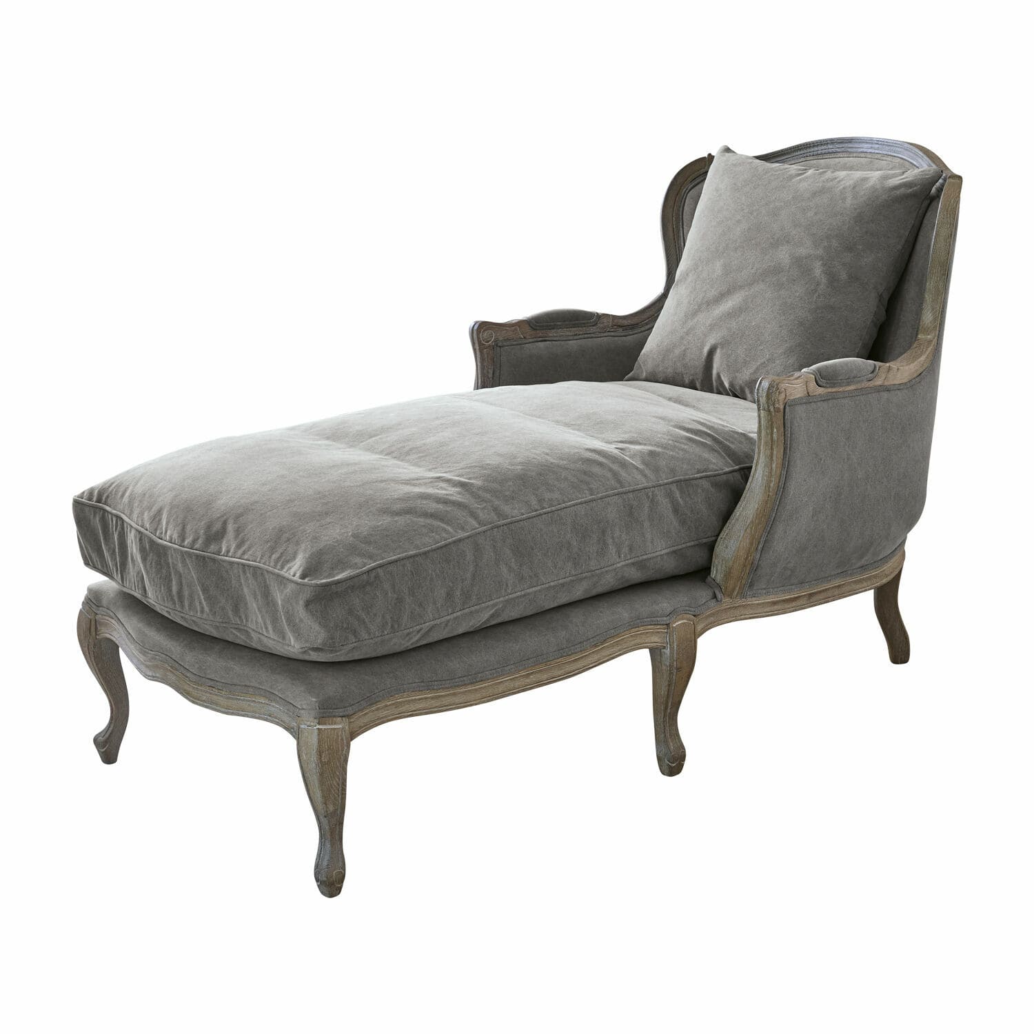Chaiselongue Muel grau/braun
