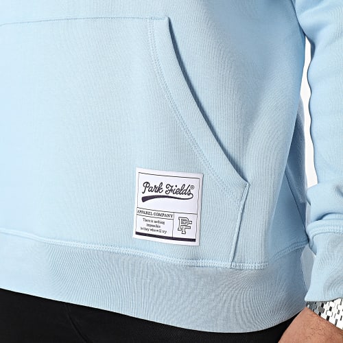 Sweat Capuche Oxford Bleu Clair Bleu Marine
