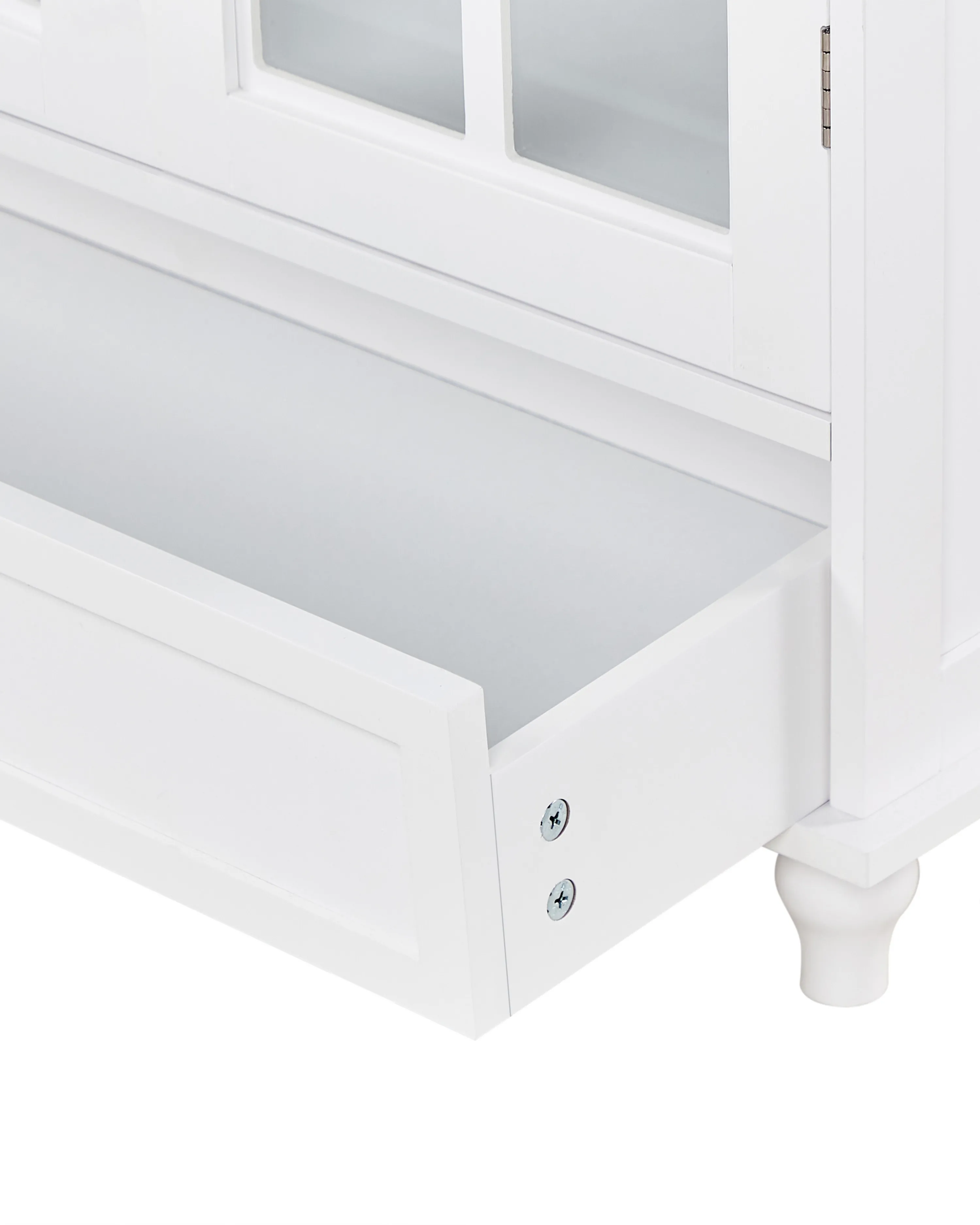 Dressoir met glazen deuren CARLET 71 cm Wit