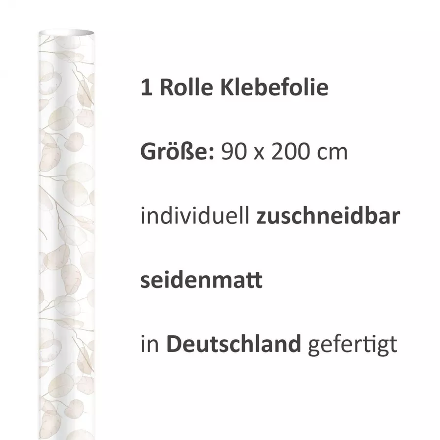 Nikima Klebefolie KF-31 selbstklebende Folie - Blätter creme bunt
