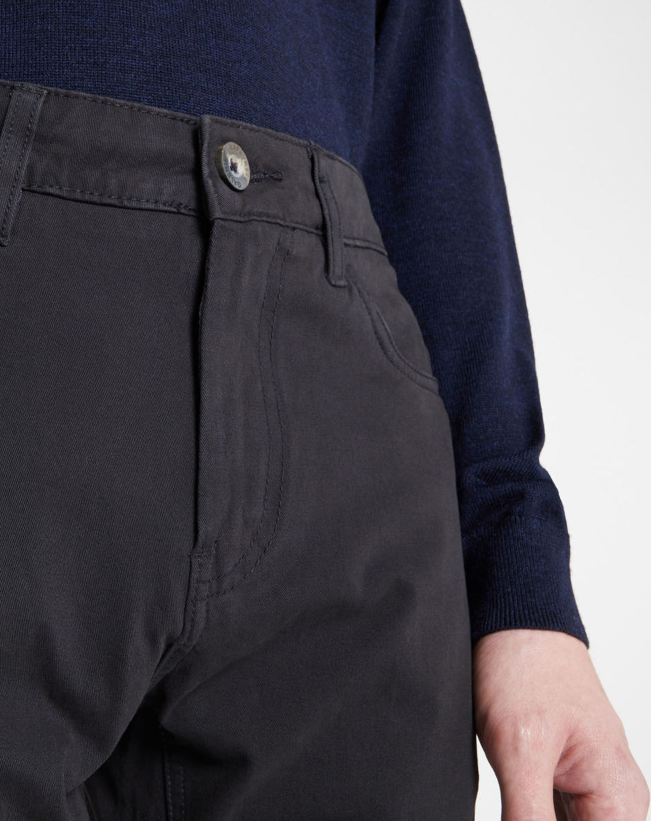 Galeries Lafayette Pantalon Slim Flex noir