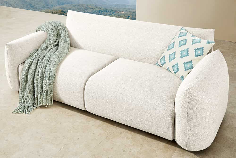 In- und Outdoor Sofa SEAHAWK 205cm creme Aluminium Olefin wetterfest 2-Sitzer Couch