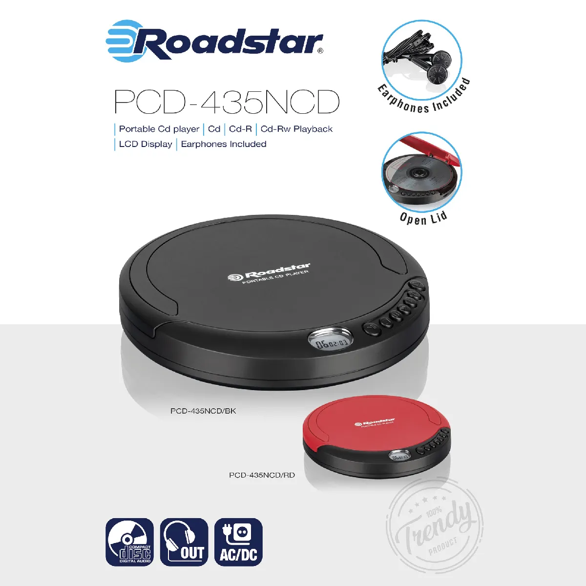 Roadstar PCD435CD - Rouge
