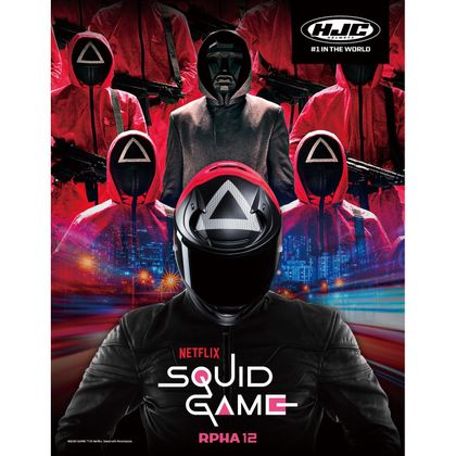 Casque Hjc RPHA 12 - SQUID GAME NETFLIX - Noir / Rouge