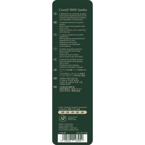 FABER-CASTELL Bleistift 9000 JUMBO im Metall-Etui