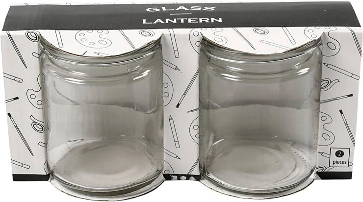 Creativ Company Lanterne, H: 10 cm, diam. 7,6 cm, 2 stk.