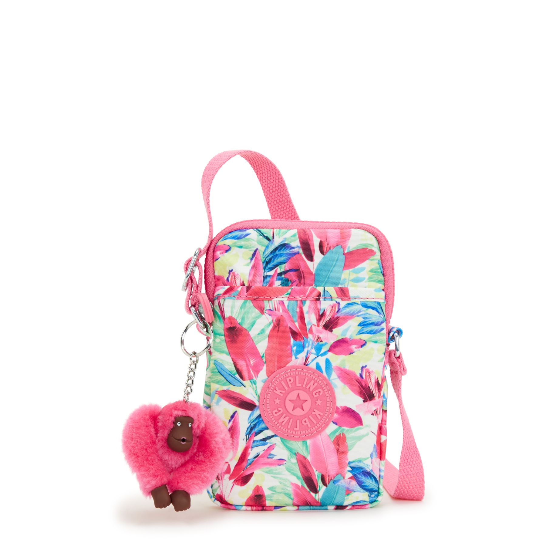 TALLY Sac pour Téléphone avec Bandoulière Ajustable - Flamingo Leaves
