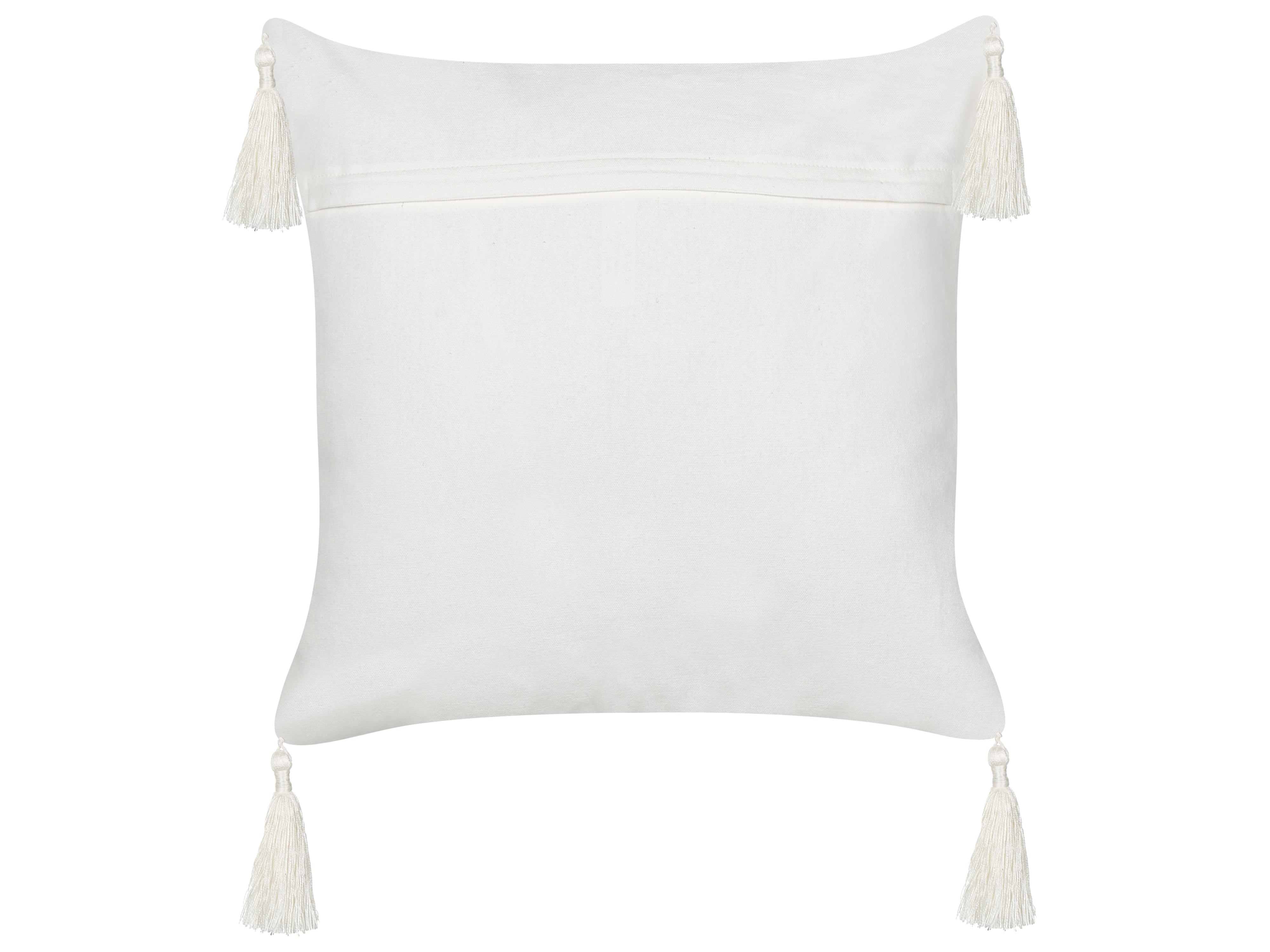 Sierkussen MELOBESIA Katoen 45 x 45 cm Beige bladpatroon