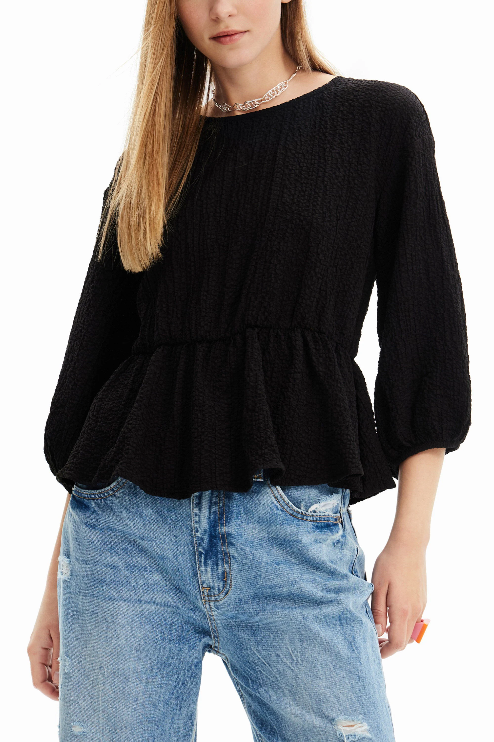 Textura recortada Blusa