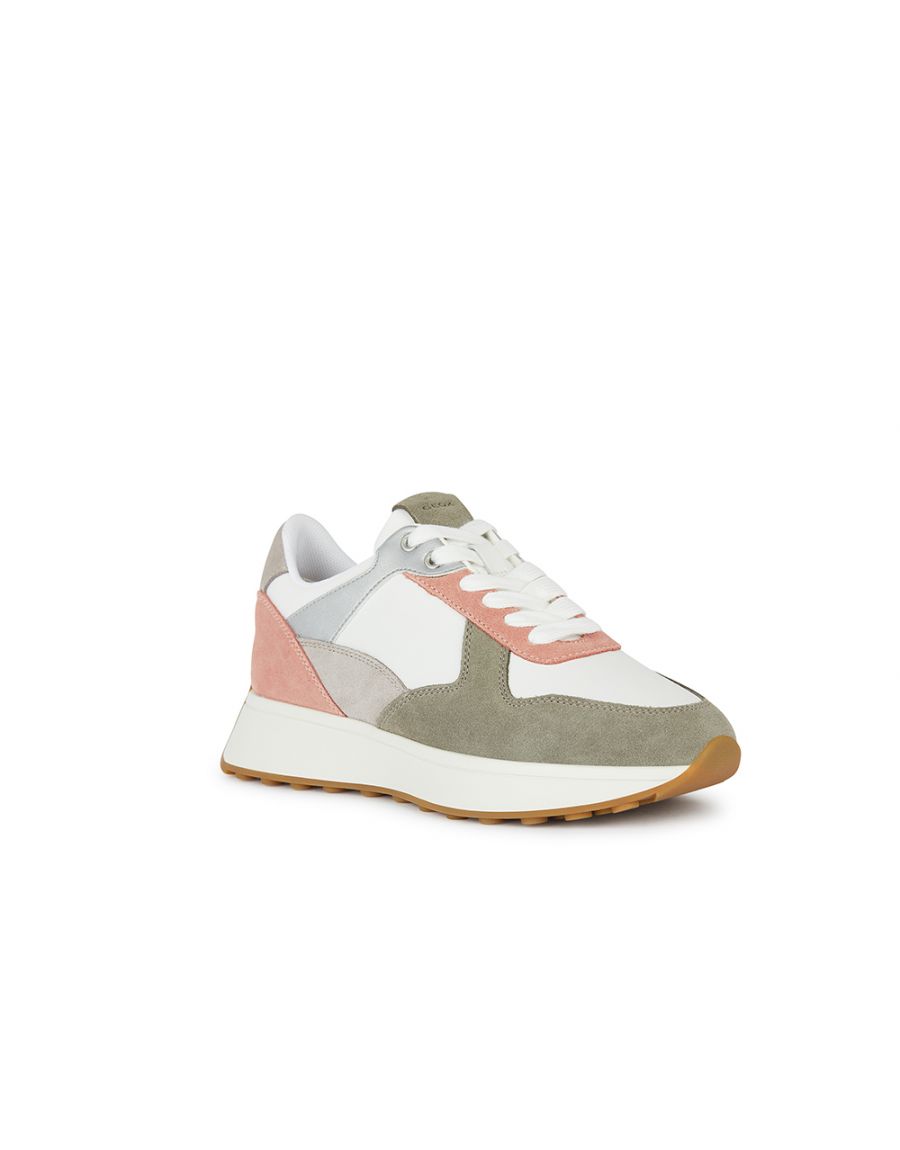 Baskets cuir kaki