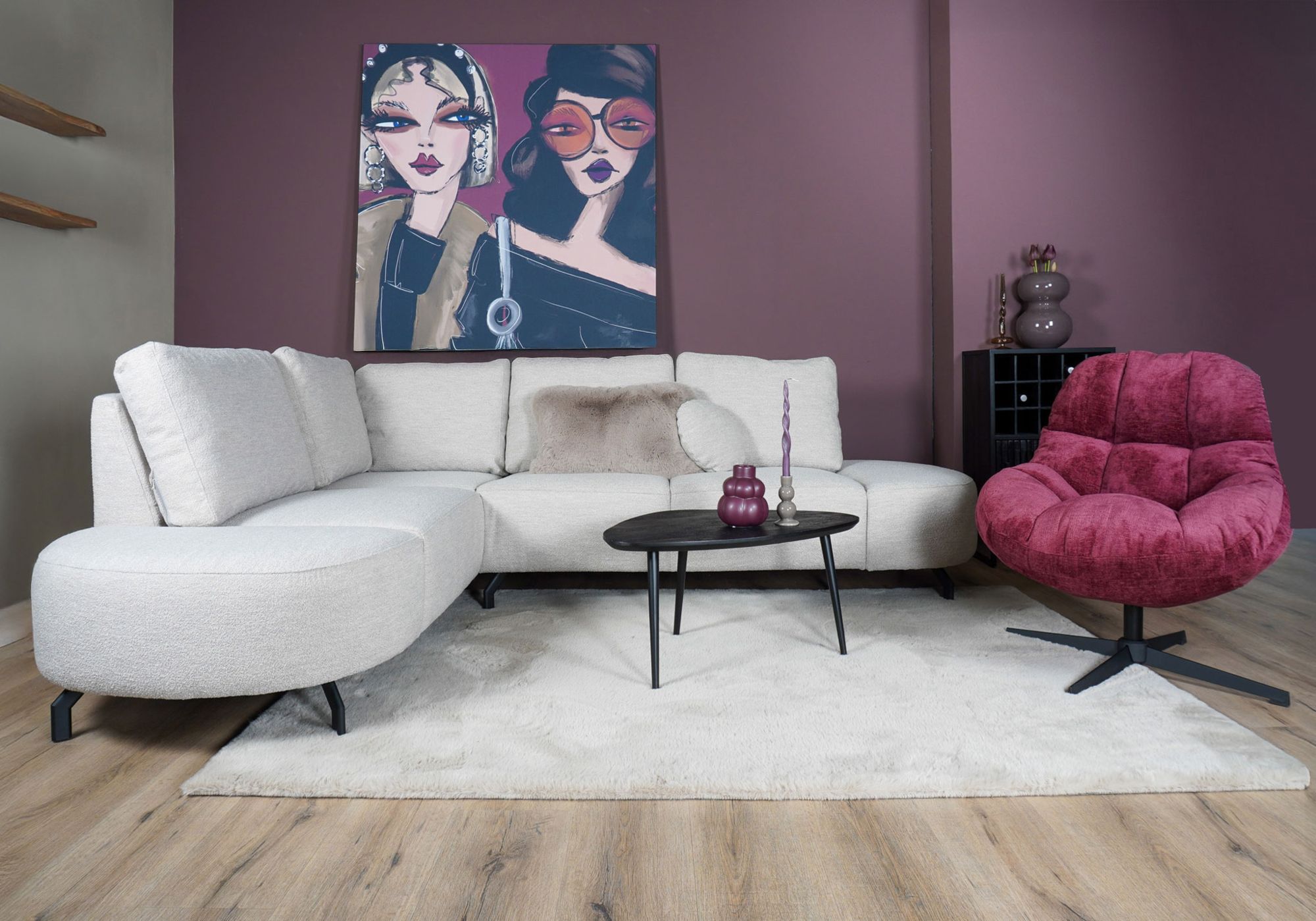 Fauteuil Charlie Bordeaux
