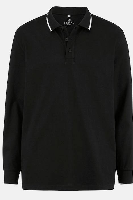 Boston Park Poloshirt, Langarm, Kontrast-Polokragen