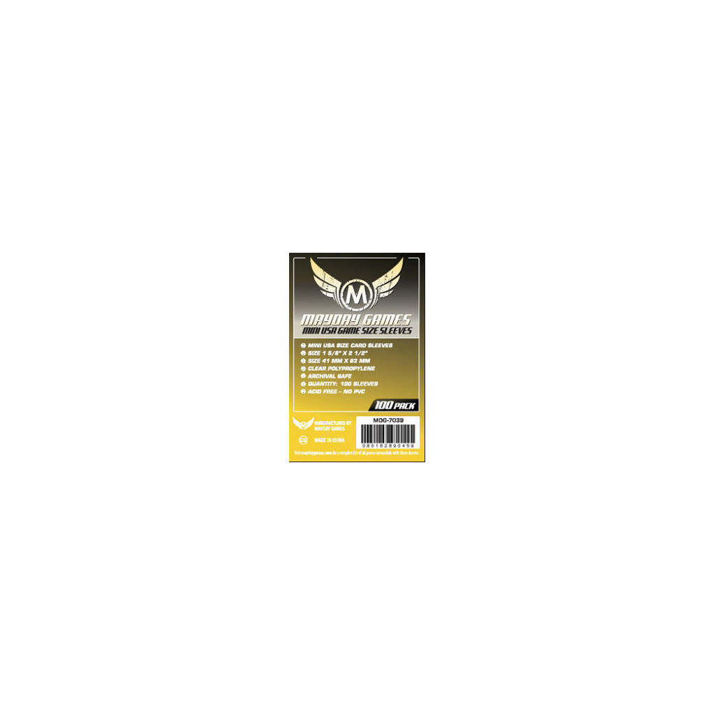 100 Protège Cartes Mini US Mayday souple (MDG-7039)