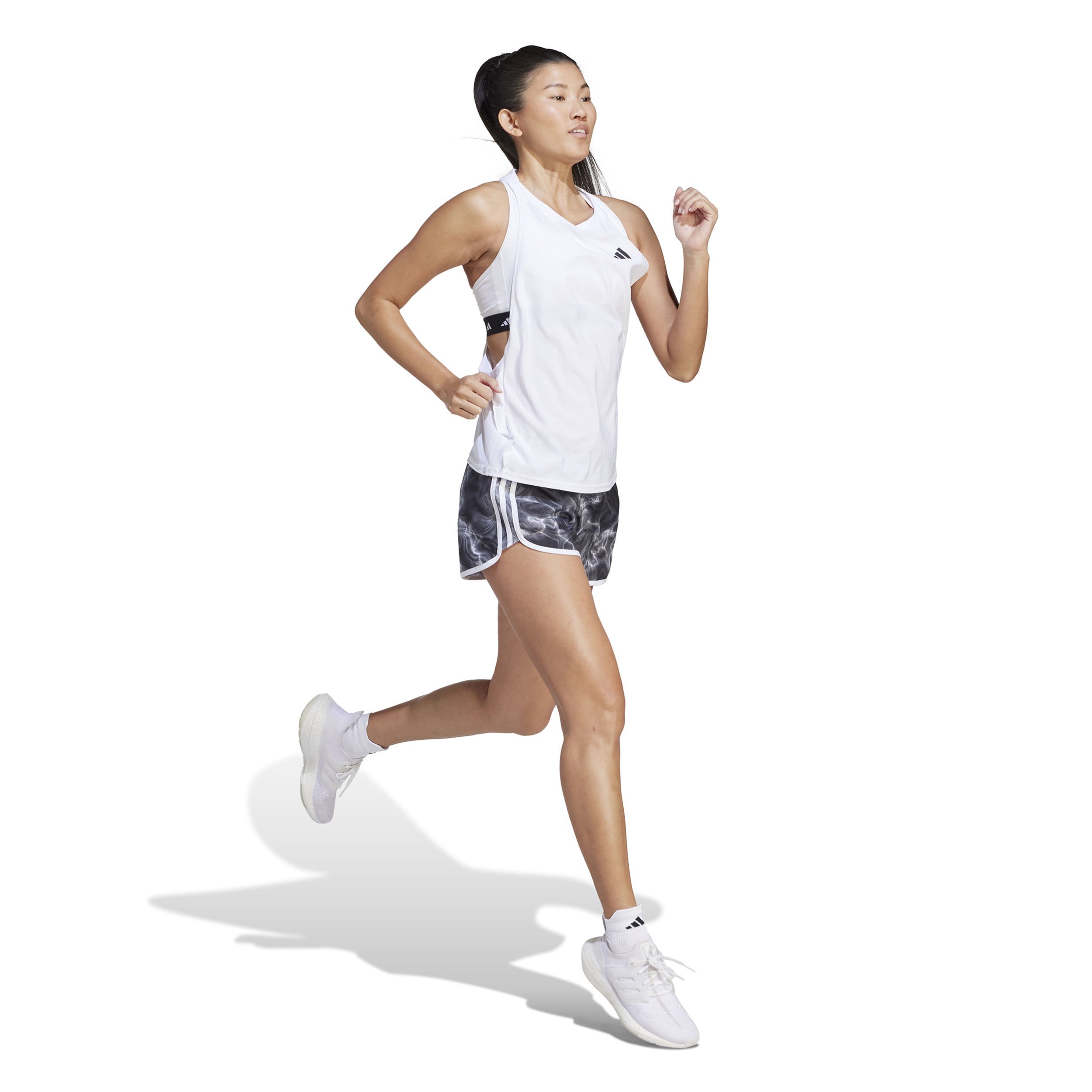 adidas M20 3in AOP Short De Running Femmes - Noir , Multicouleur