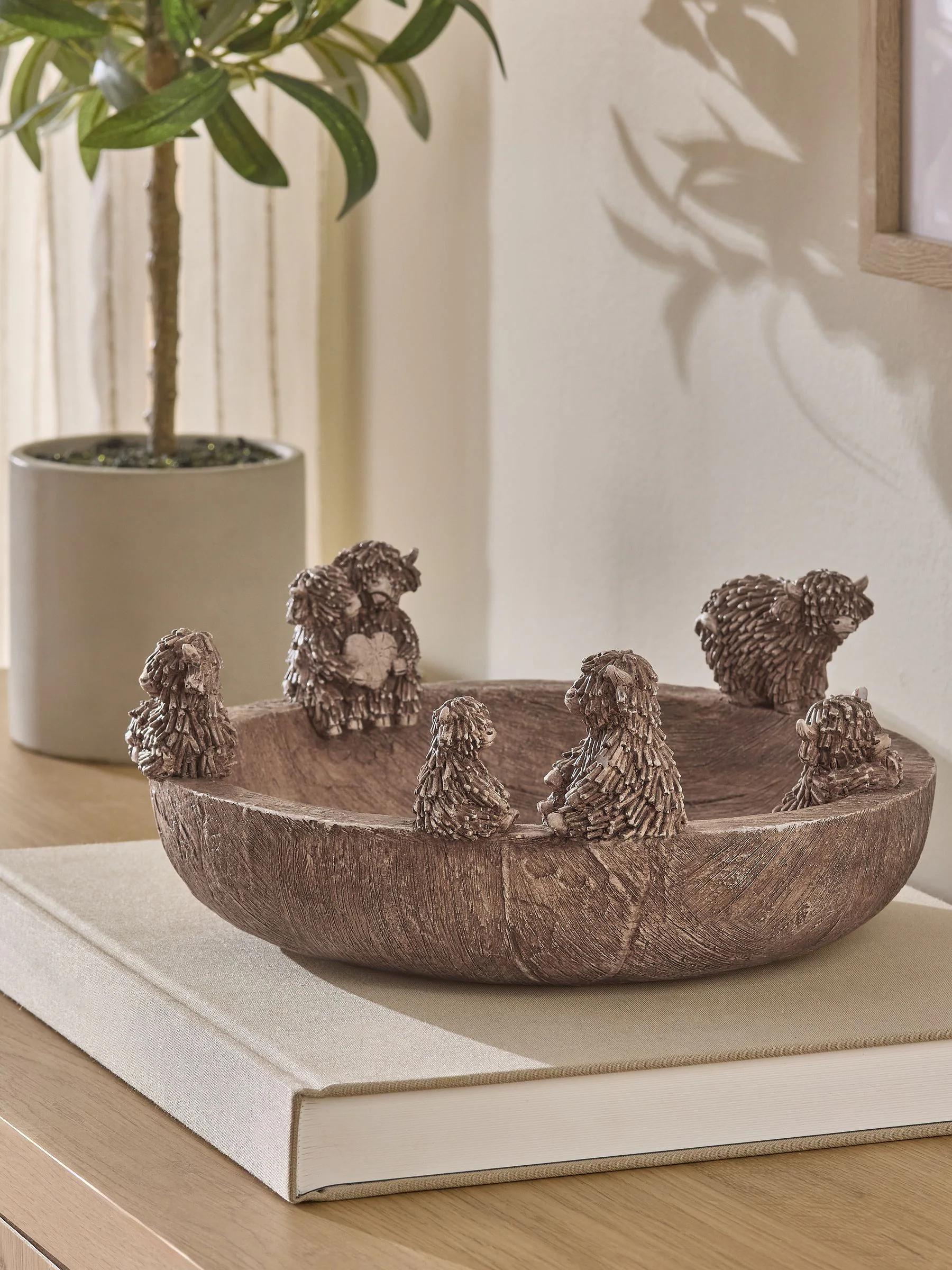 Hamish The Highland Cow decoratieve schaal