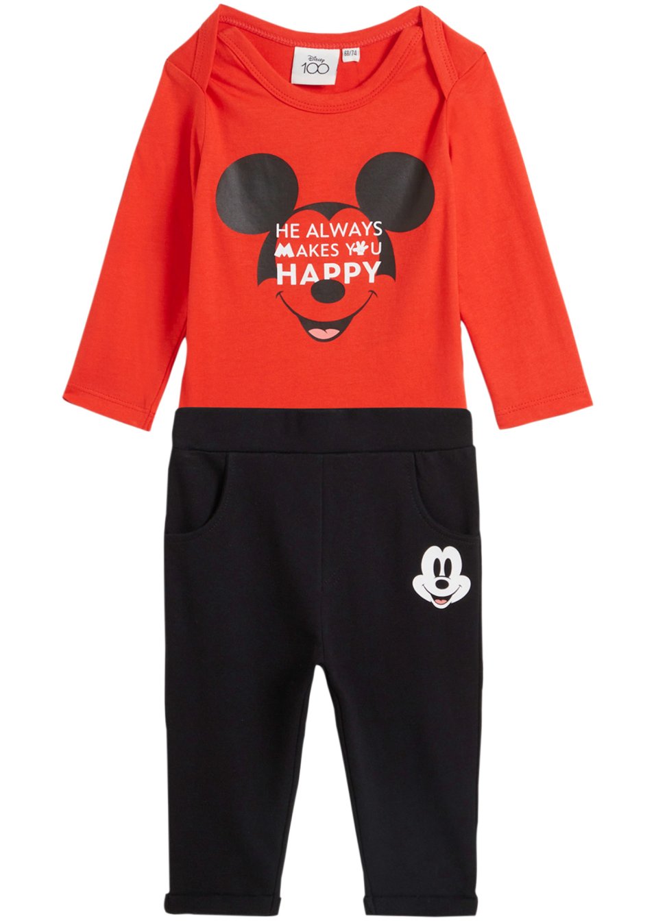 Body  Mickey Mouse + pantalon sweat (Ens. 2 pces.)