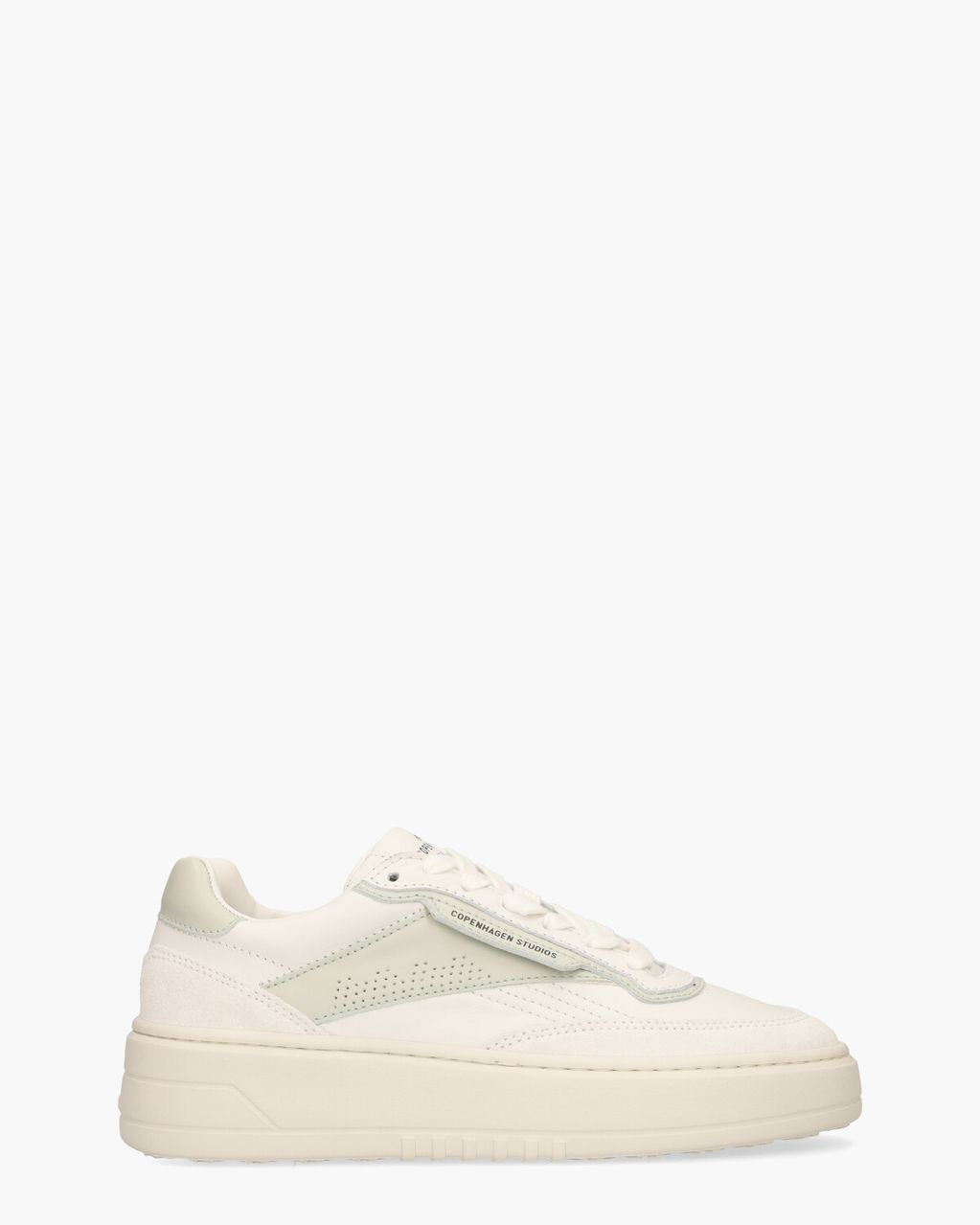 Copenhagen Studios CPH89 Leather Mix Wit/Mintgroen Damessneakers
