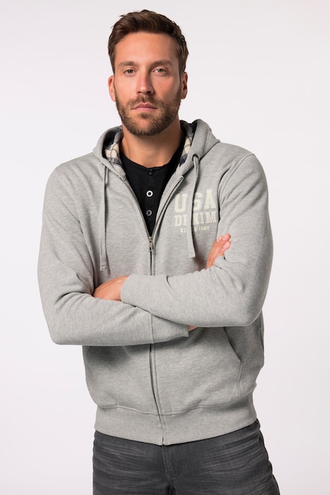 JP 1880 Hoodiejacke, Sweat, Kapuze, bis 8 XL