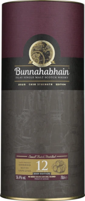 BUNNAHABHAIN 12 YEARS CASK STRENGTH 2025 EDITION 70CL
