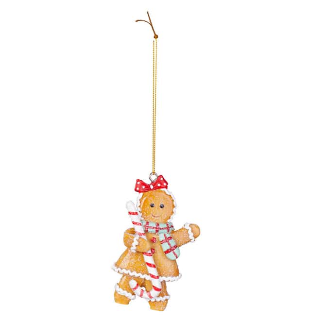 Dekohänger - Lebkuchenfigur - aus Polyresin - ca. 6,5 x 2,5 x 10 cm - 1 Stück