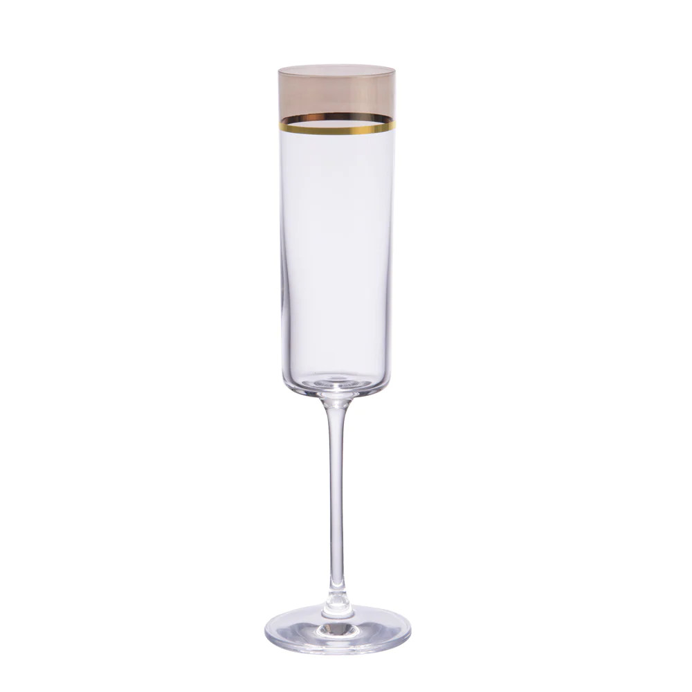 Flûte à champagne Exter or 17 cl (lot de 6) Rona