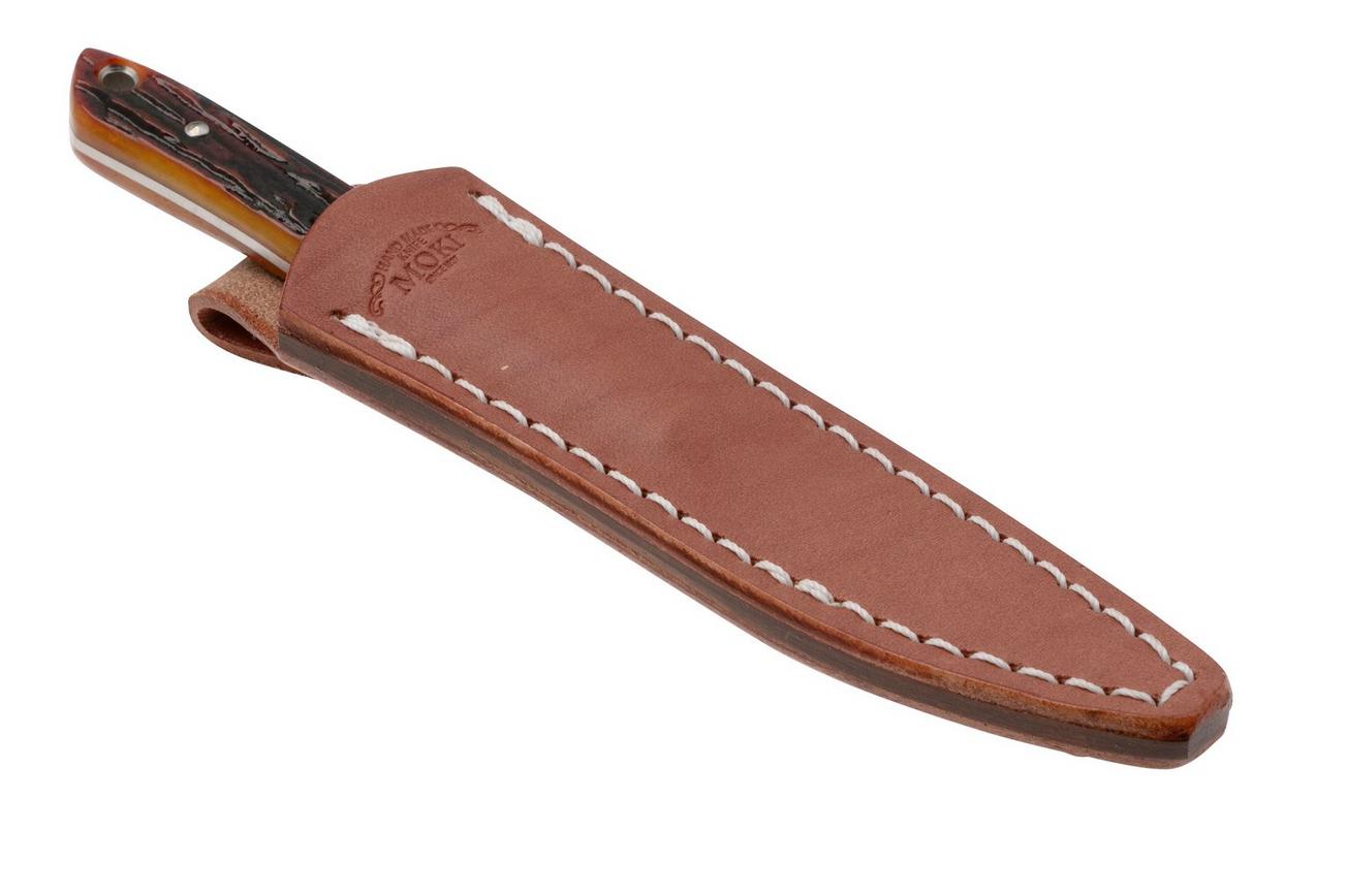 Moki Bird and Trout 535ANZ Satin AUS8, Jagged Bone, vaststaand mes