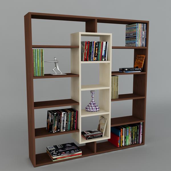 Bücherregal Ample Wenge Ahornbraun Farbvariante: Rot, Größe: S