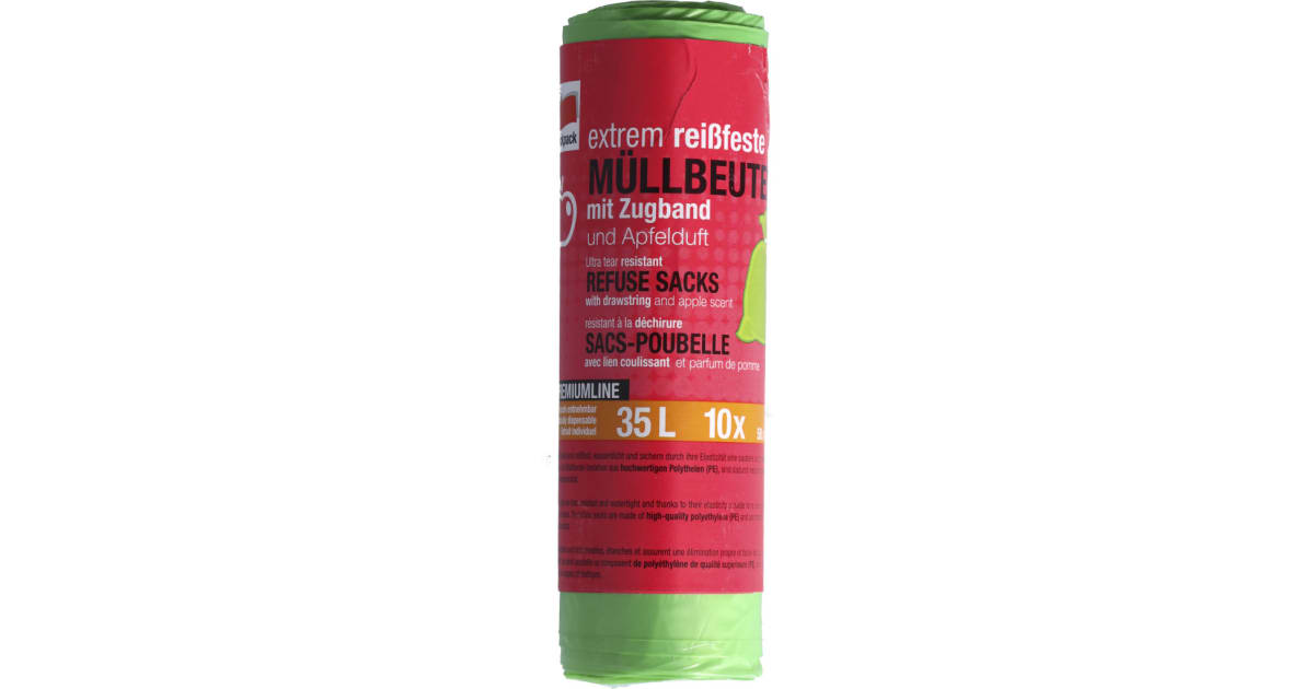 quickpack Müllbeutel mit Zugband 35 Liter
