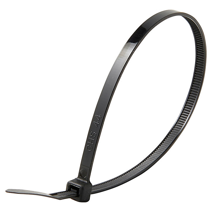 100 colliers de serrage en nylon Diall 4,8 x 250 mm noir