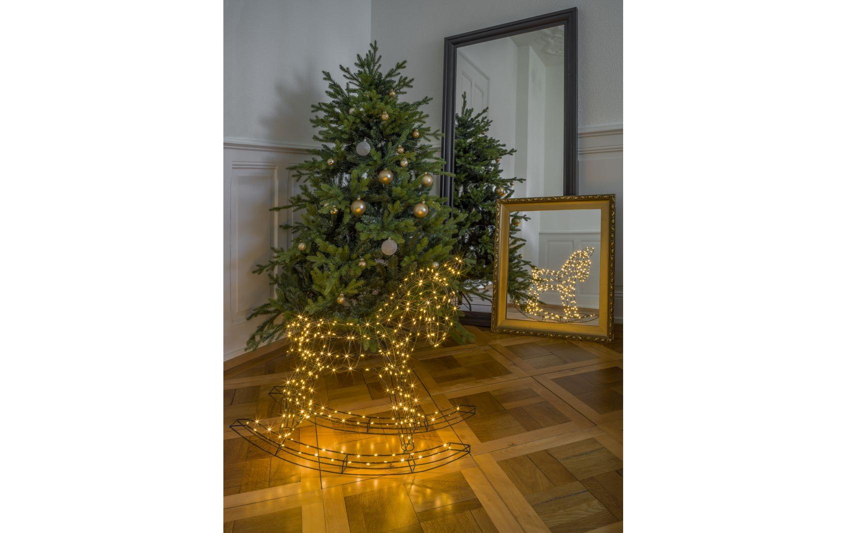 LED-Figur Pferd, 65 cm, Schwarz<br>LED Weihnachtsdekoration